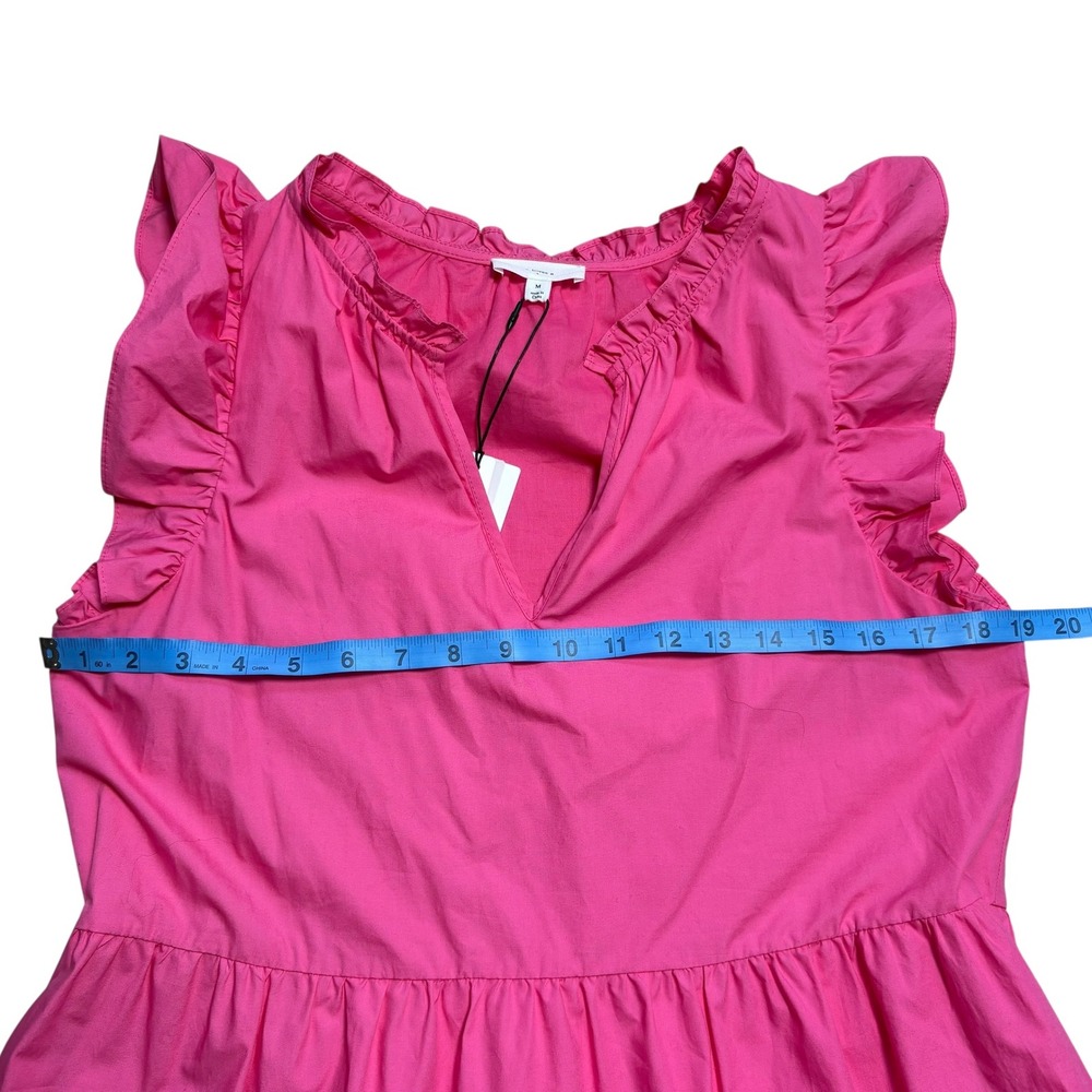 A Loves A Pink NWT Cotton Tiered Ruffle Dress Fuschia R3185CPK2 Womens M - Picture 3 of 8
